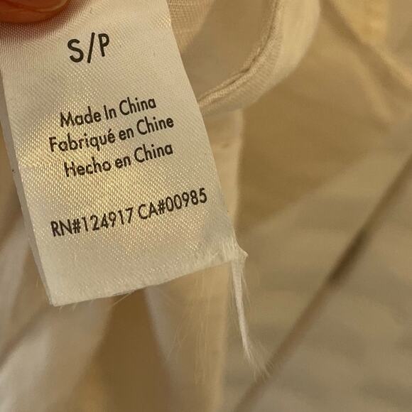 We Wore What Basic Linen Overalls Size Small White - Picture 15 of 16